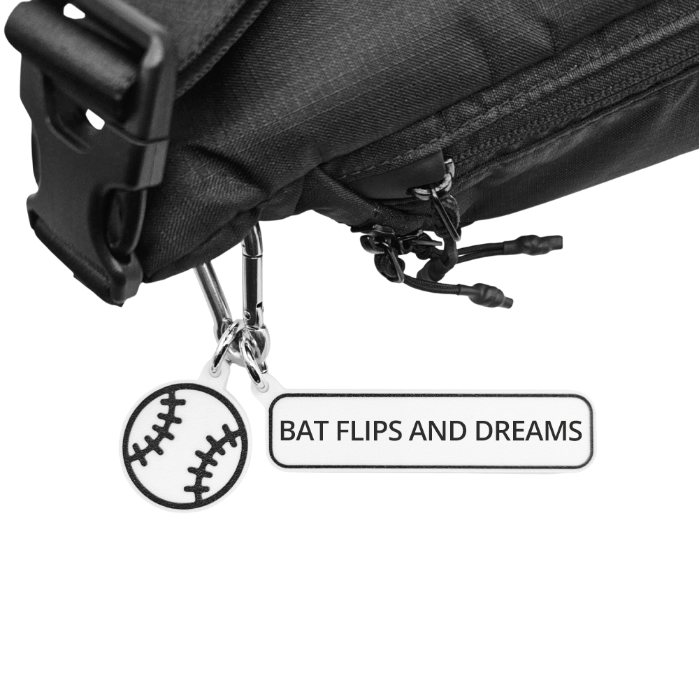 BAT FLIPS AND DREAMS - Baseball Bag Charm
