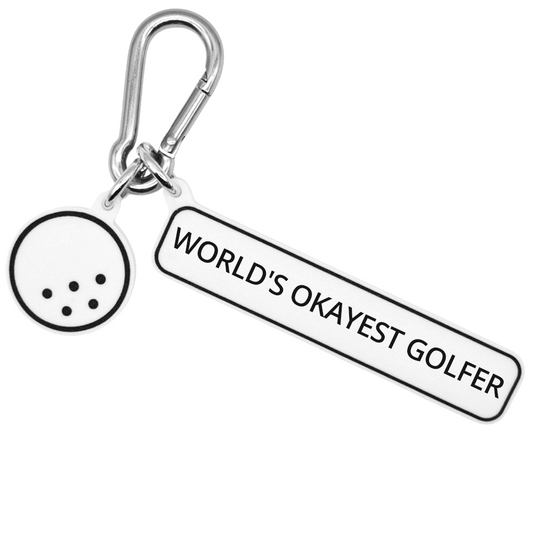 WORLD'S OKAYEST GOLFER - Golf Bag Charm