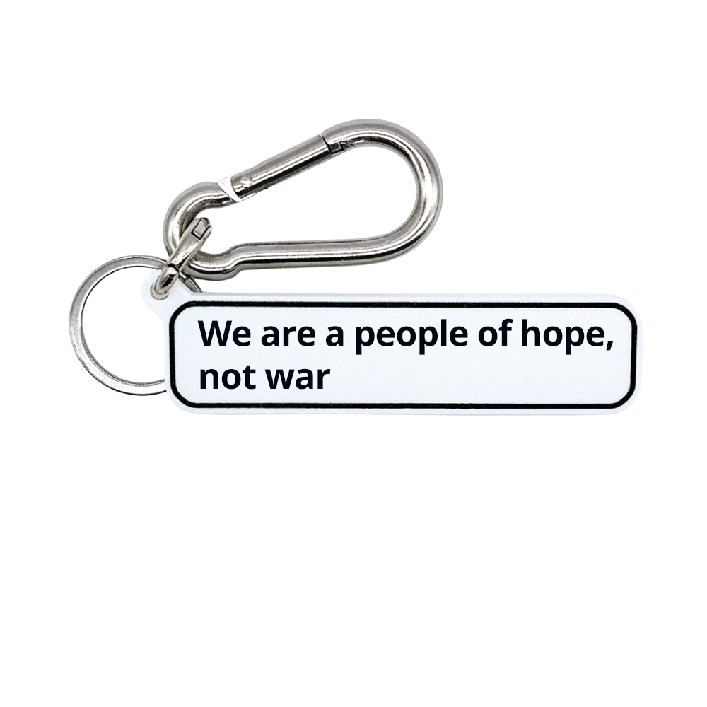 "We are a people of hope, not war" The Flash Movie Quote Tag for Bags, Keys