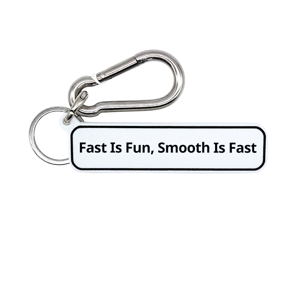 Fast Is Fun, Smooth Is Fast - Racing Bag Charm – QUOTECHARMS