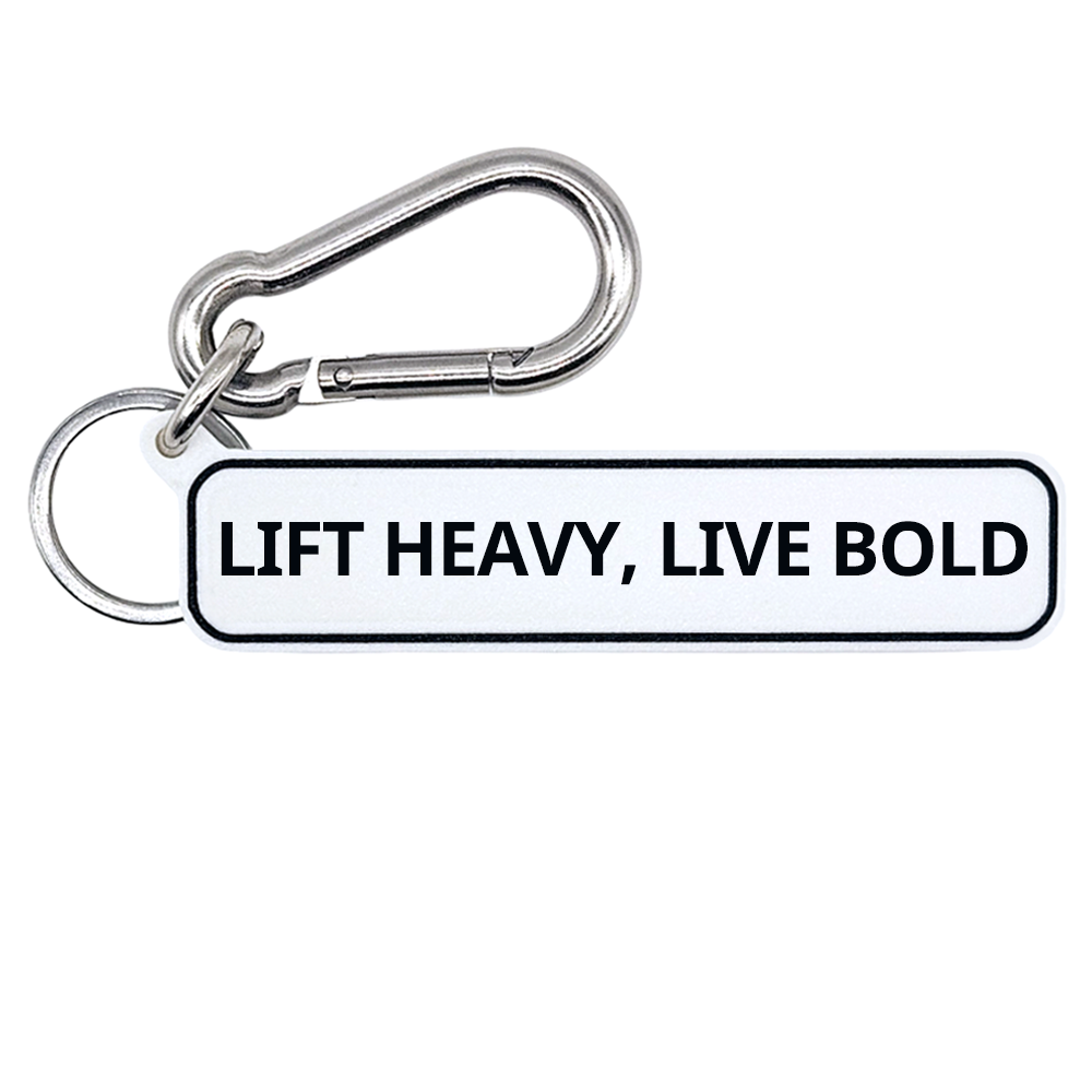 LIFT HEAVY, LIVE BOLD - Fitness Gym Bag Charm