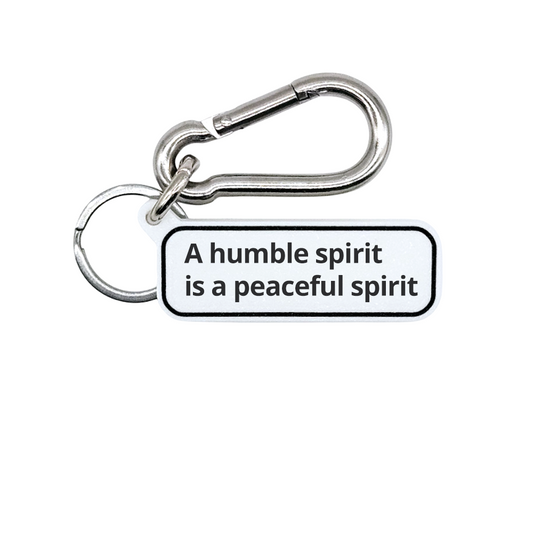 "A humble spirit is a peaceful spirit" Minimalist Stay Humble Tag for Bags, Keys