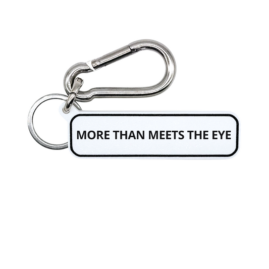 "MORE THAN MEETS THE EYE" Transformers Movie Quote Tag for Bags, Keys