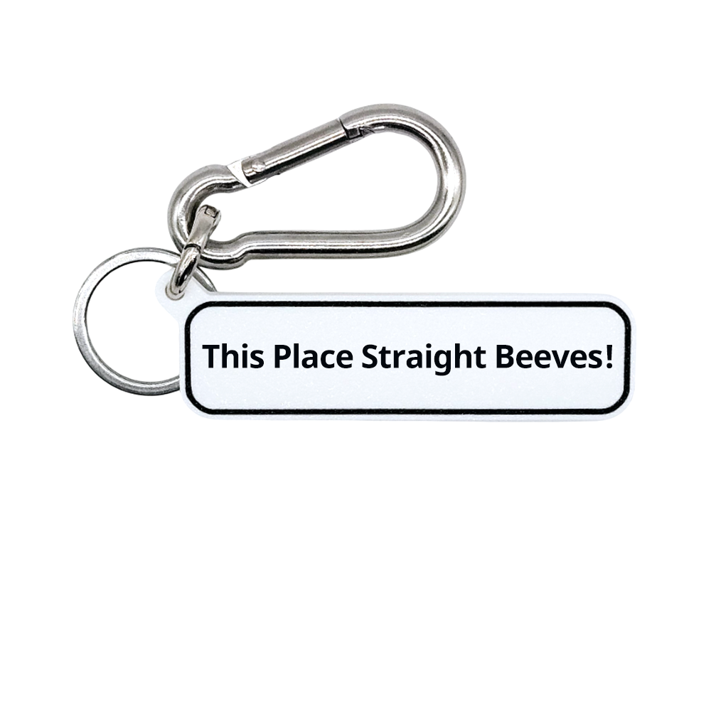 "This Place Straight Beeves!" The Flash Movie Quote Tag for Bags, Keys