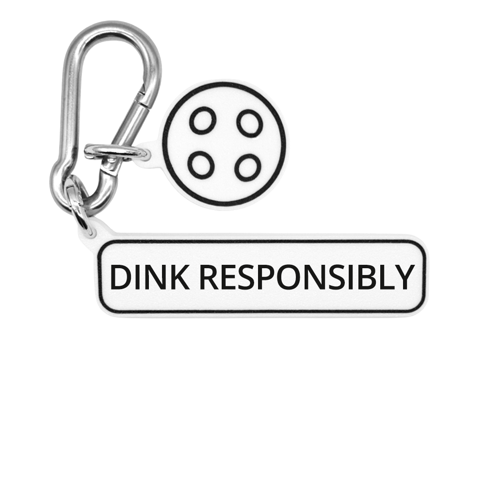 DINK RESPONSIBLY - Pickleball Bag Charm