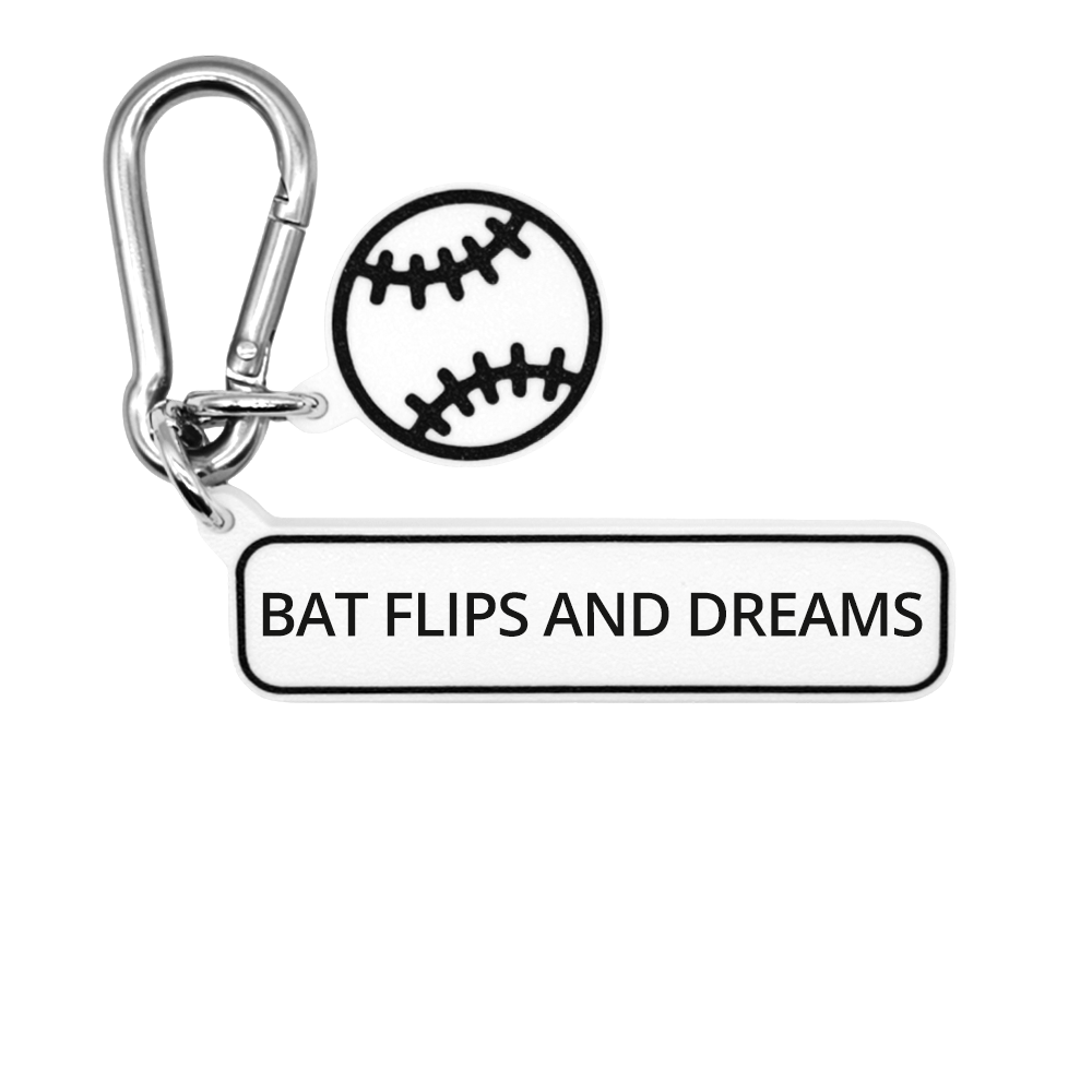 BAT FLIPS AND DREAMS - Baseball Bag Charm