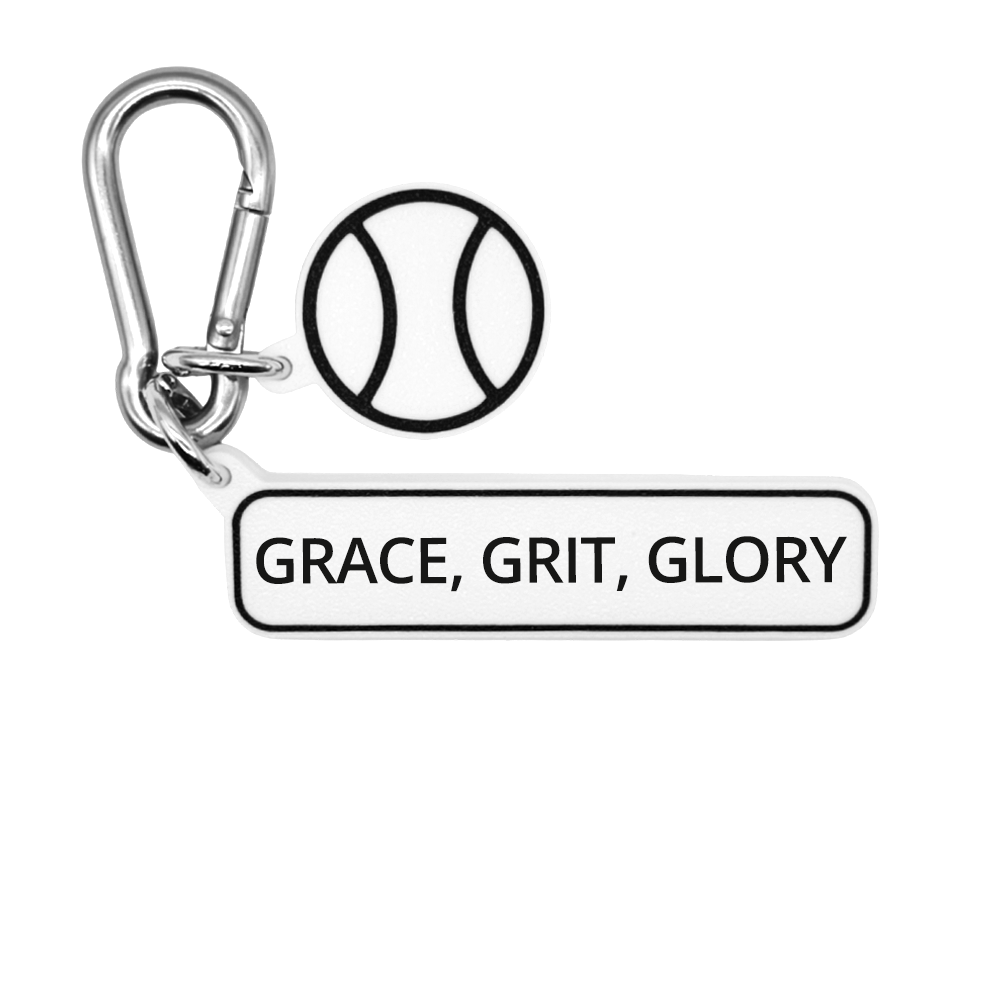 GRACE, GRIT, GLORY - Tennis Bag Charm