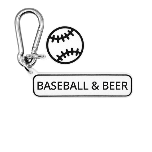 BASEBALL & BEER - Baseball Bag Charm