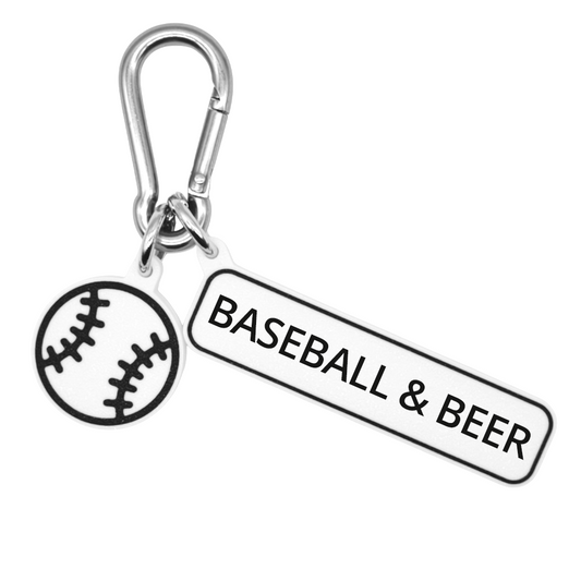 BASEBALL & BEER - Baseball Bag Charm