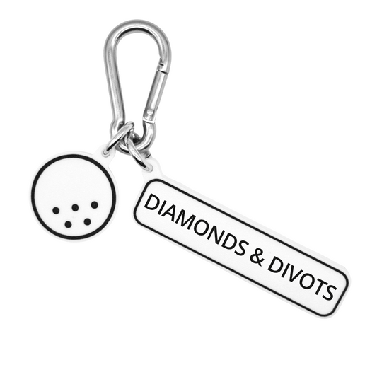 DIAMONDS & DIVOTS - Golf Bag Charm