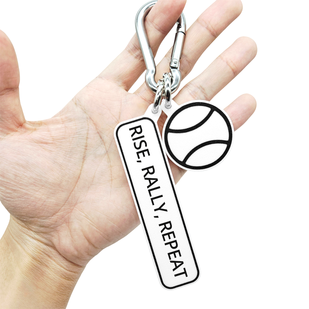 RISE, RALLY, REPEAT - Tennis Bag Charm