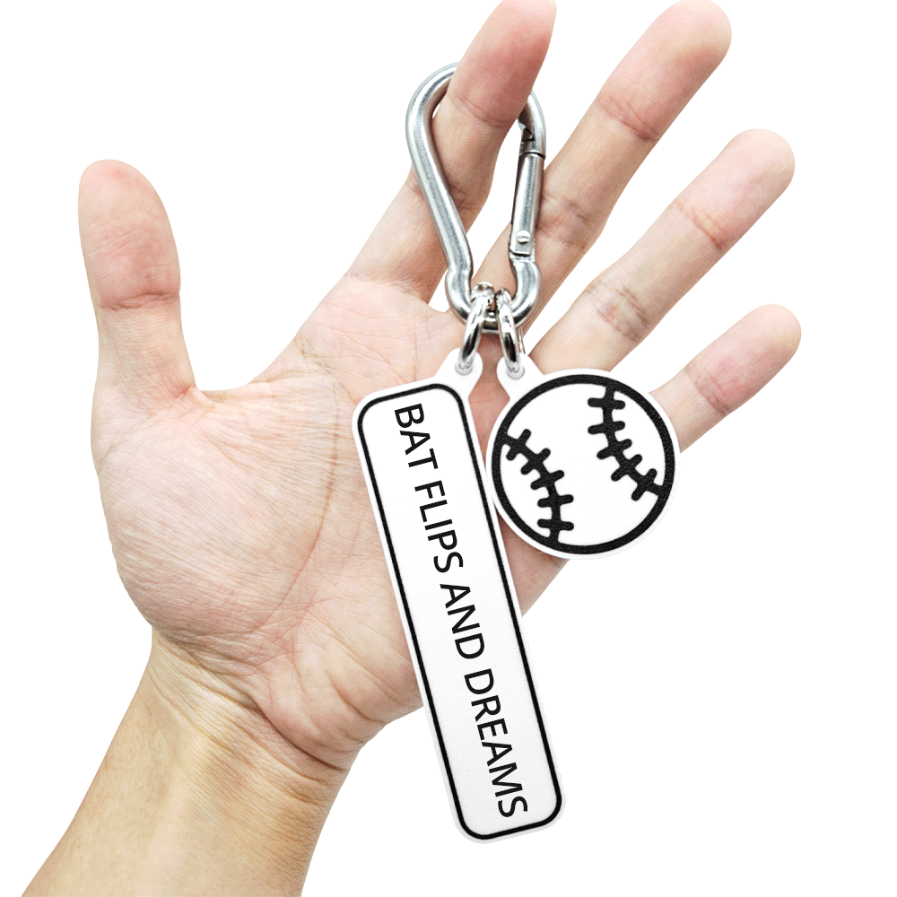 BAT FLIPS AND DREAMS - Baseball Bag Charm