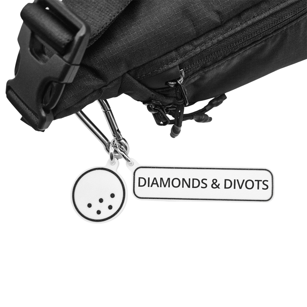 DIAMONDS & DIVOTS - Golf Bag Charm