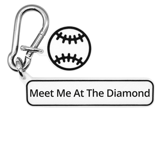 Meet Me At The Diamond - Baseball Bag Charm
