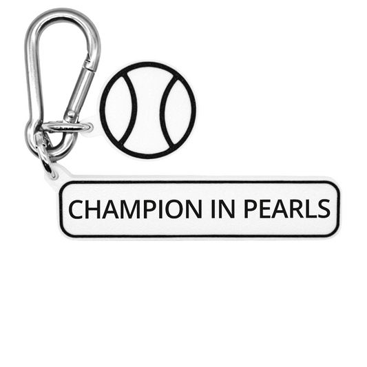CHAMPION IN PEARLS - Tennis Bag Charm