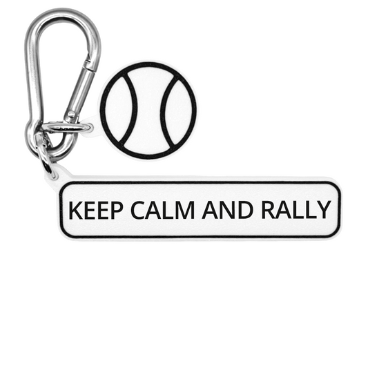 KEEP CALM AND RALLY - Tennis Bag Charm