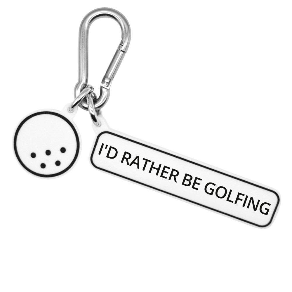 I'D RATHER BE GOLFING - Golf Bag Charm