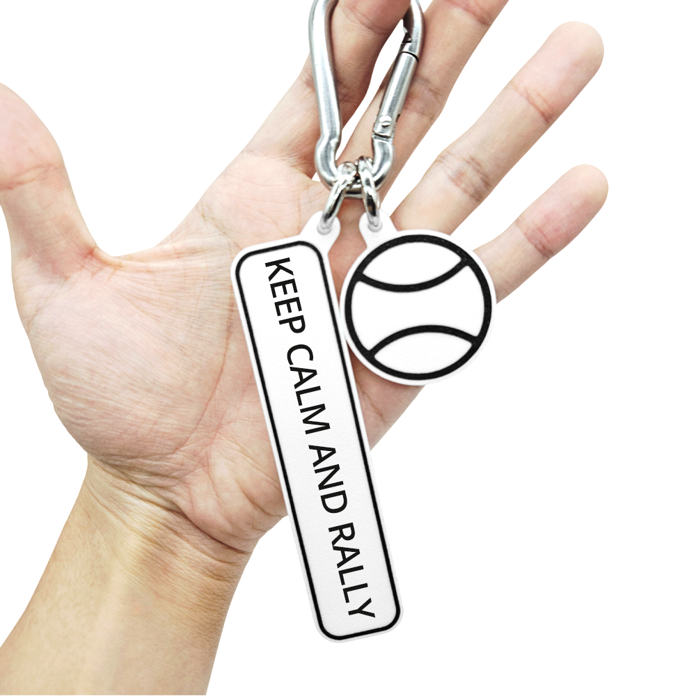 KEEP CALM AND RALLY - Tennis Bag Charm