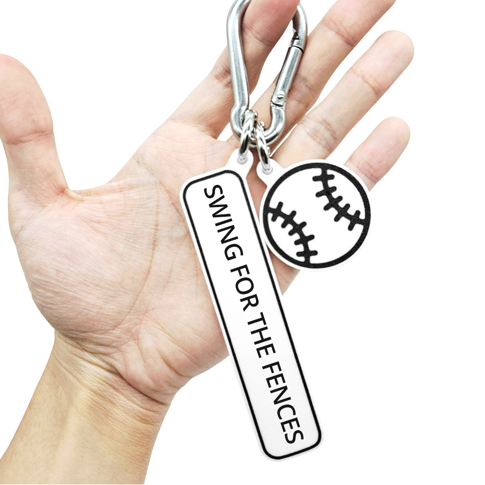 SWING FOR THE FENCES - Baseball Bag Charm
