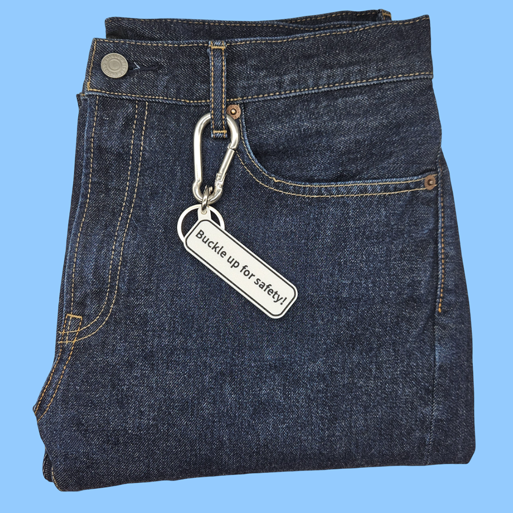 "Buckle up for safety!" Keychain Pendant Bag Charms