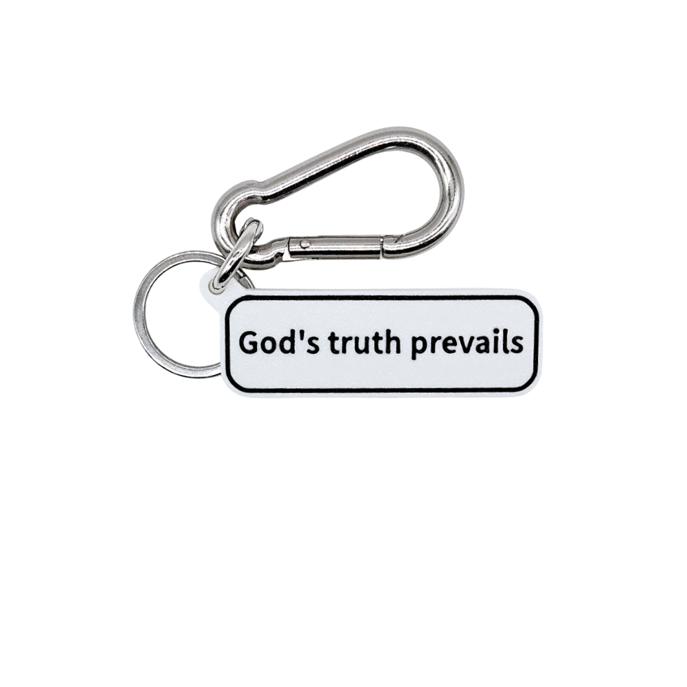 "God's truth prevails" Keychain Pendant Bag Charms