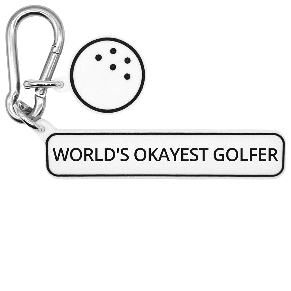 WORLD'S OKAYEST GOLFER - Golf Bag Charm