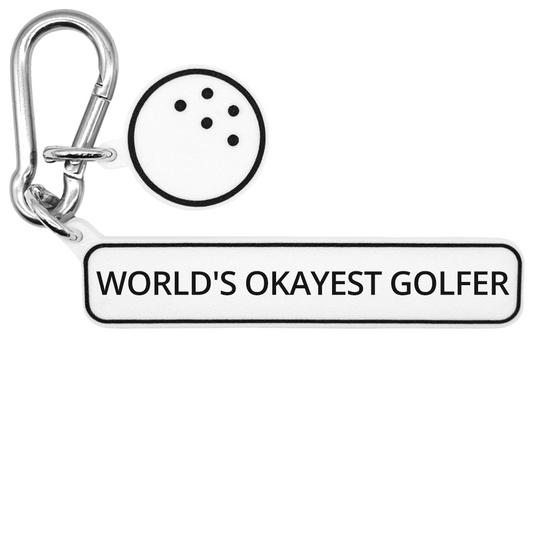 WORLD'S OKAYEST GOLFER - Golf Bag Charm
