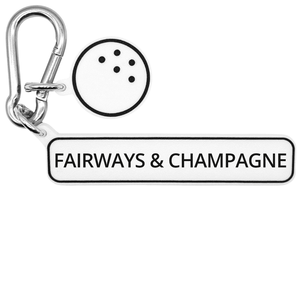 FAIRWAYS & CHAMPAGNE - Golf Bag Charm