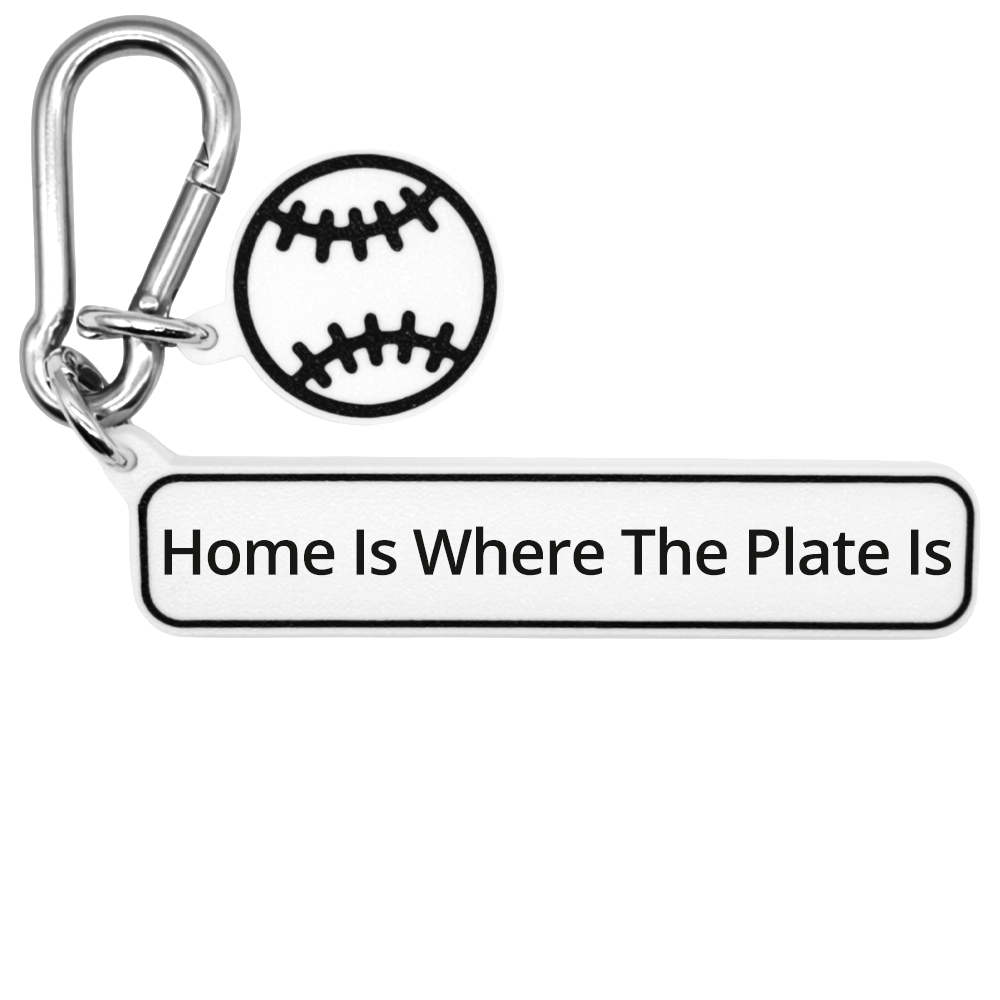 Home Is Where The Plate Is - Baseball Bag Charm