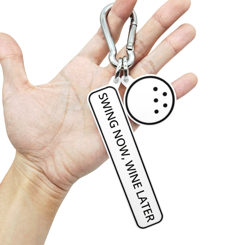 SWING NOW, WINE LATER - Golf Bag Charm