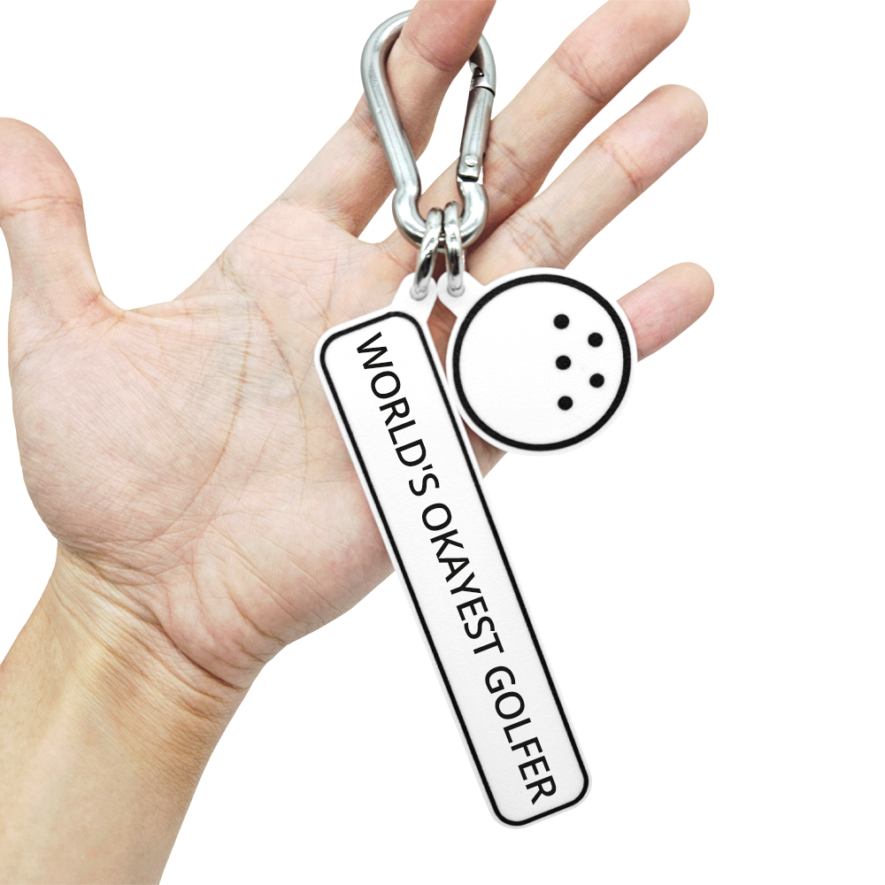 WORLD'S OKAYEST GOLFER - Golf Bag Charm