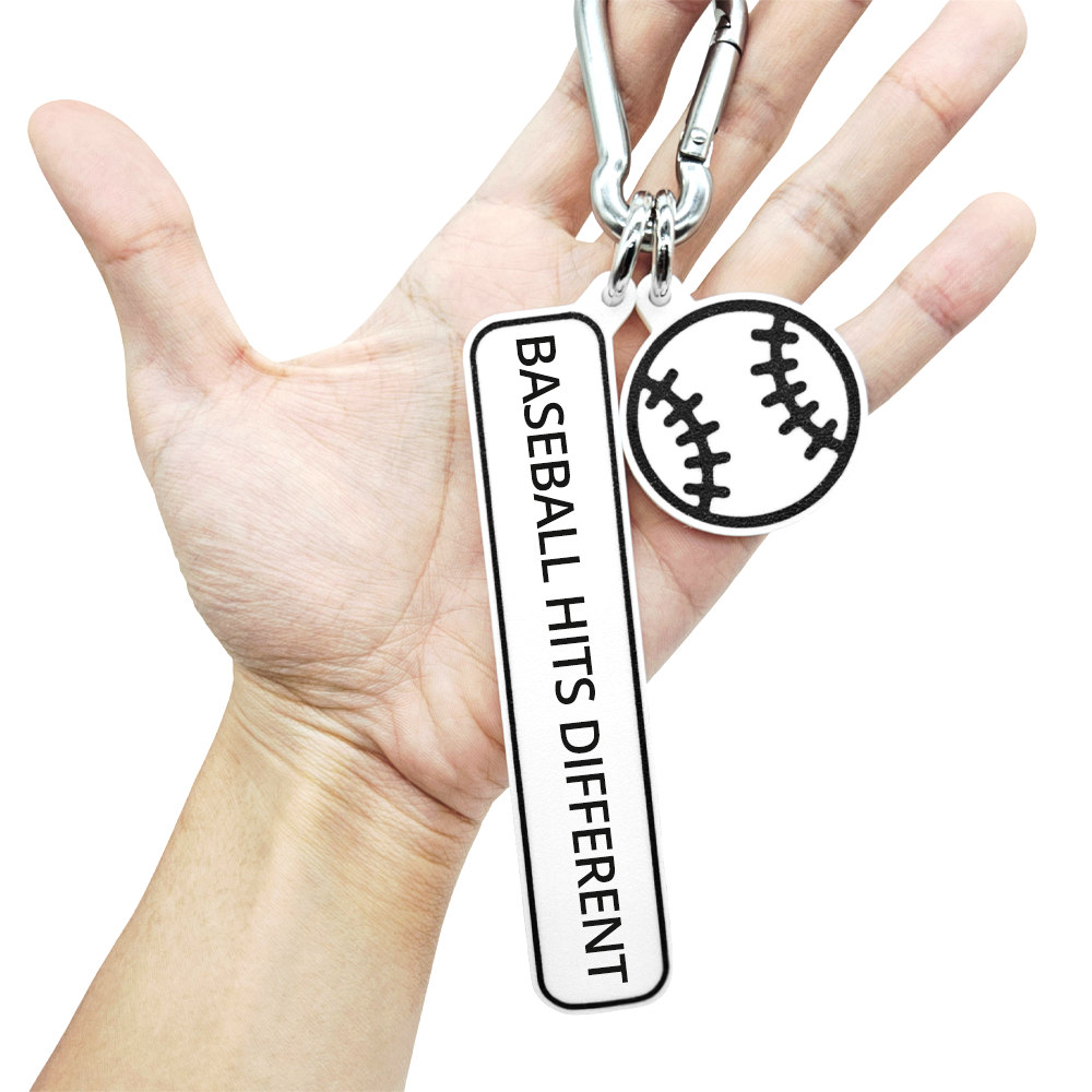 BASEBALL HITS DIFFERENT - Baseball Bag Charm