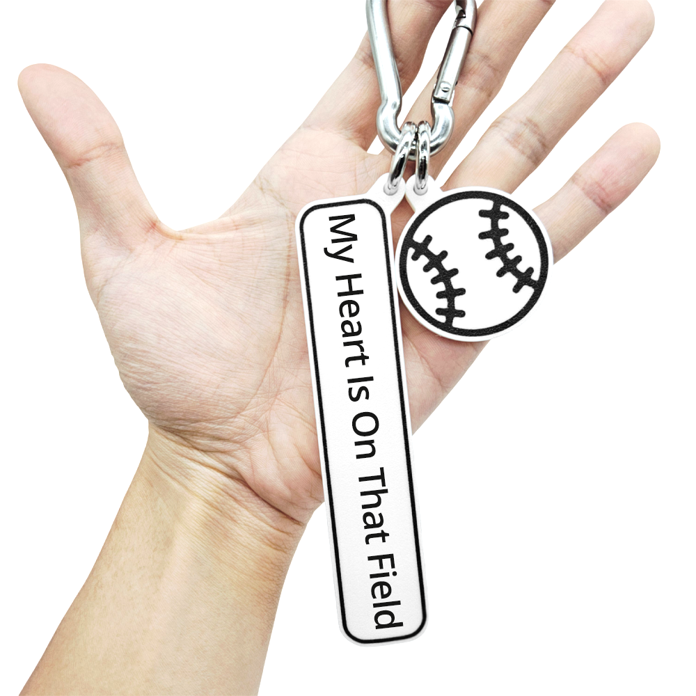 My Heart Is On That Field - Baseball Bag Charm