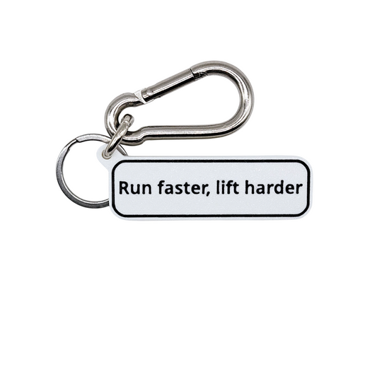 "Run faster, lift harder" Keychain Pendant Bag Charms