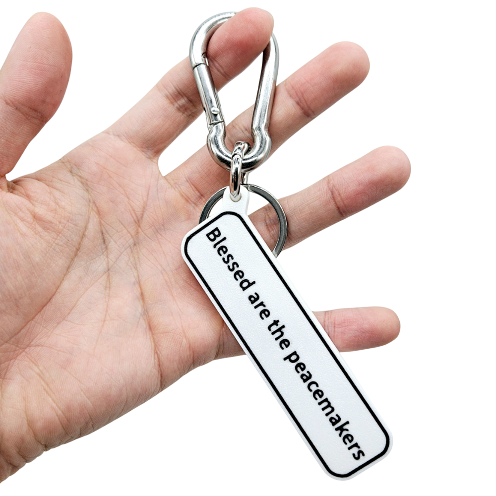 "Blessed are the peacemakers" (Matthew 5:9) Keychain Pendant Bag Charms