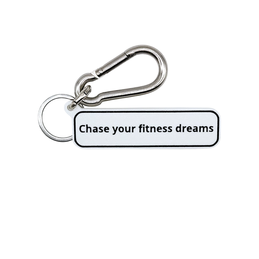 "Chase your fitness dreams" Keychain Pendant Bag Charms