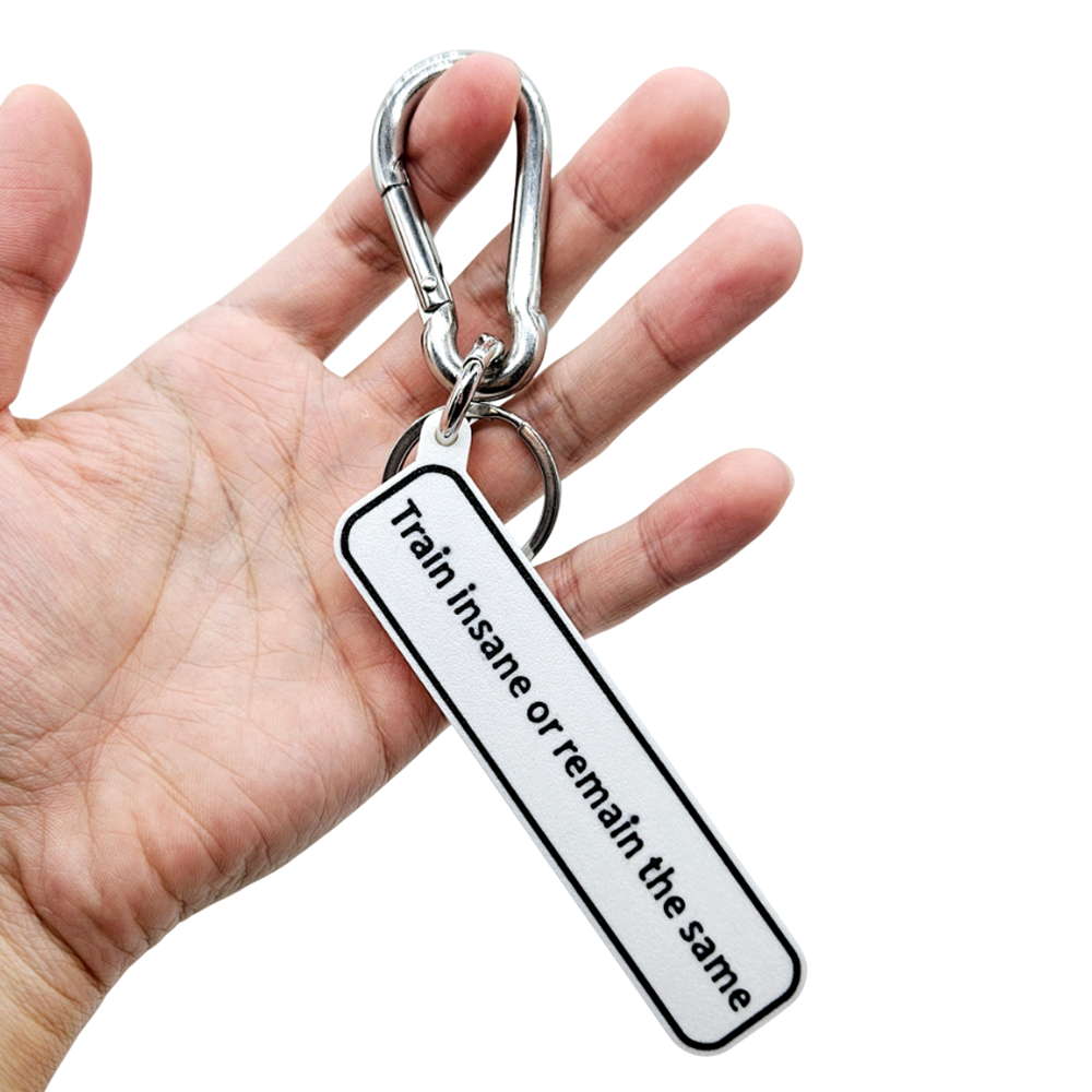 "Train insane or remain the same" Keychain Pendant Bag Charms