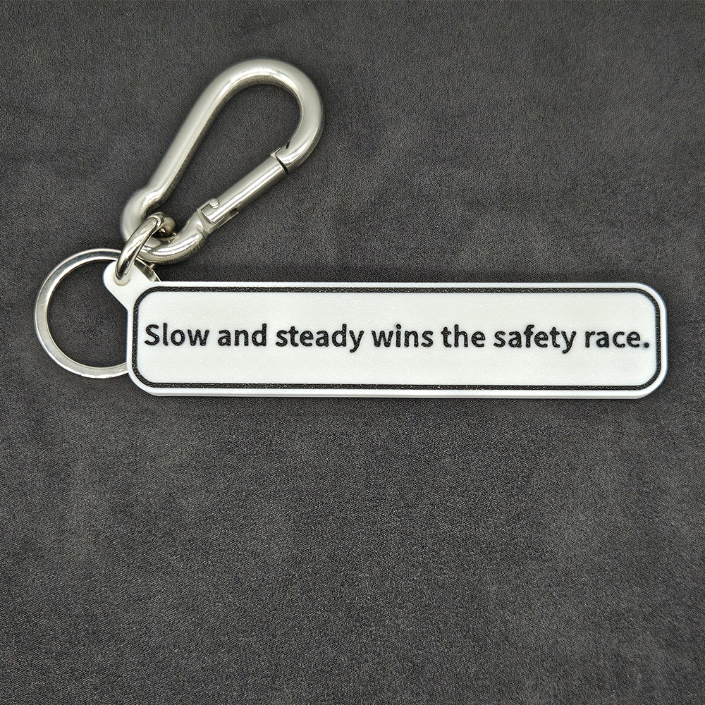 "Slow and steady wins the safety race" Keychain Pendant Bag Charms