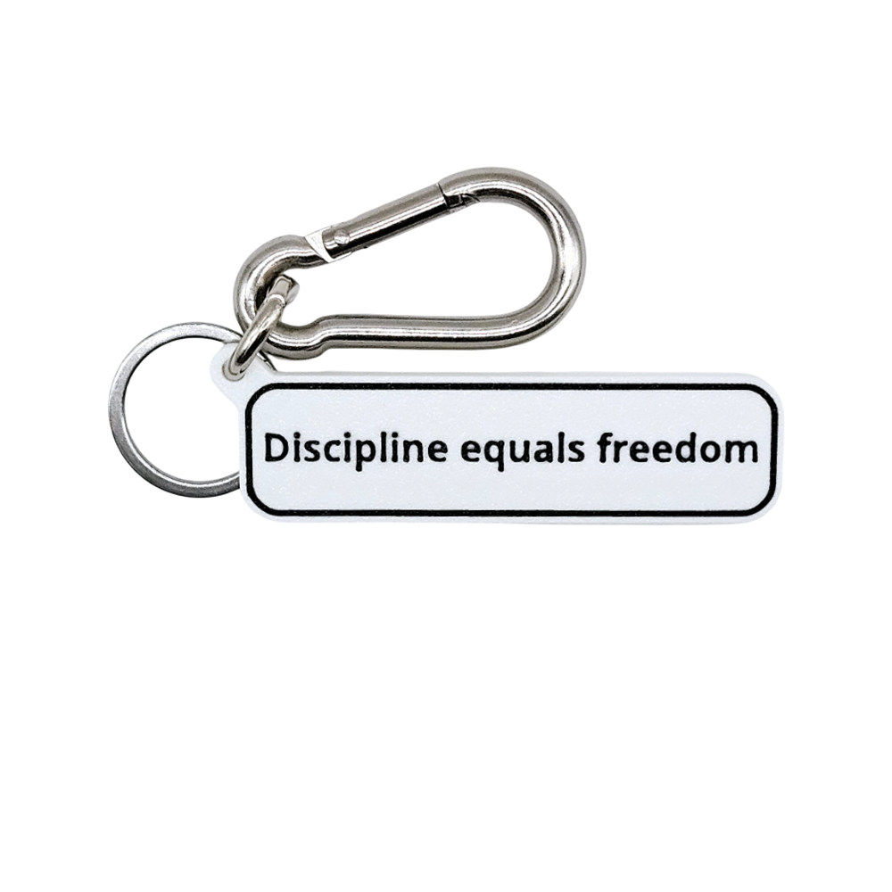 "Discipline equals freedom" Keychain Pendant Bag Charms