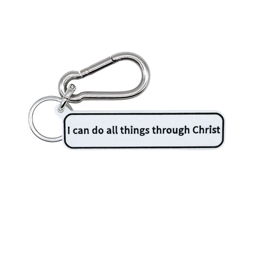 "I can do all things through Christ" (Philippians 4:13) Keychain Pendant Bag Charms