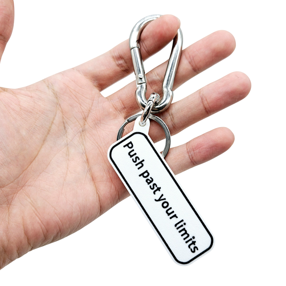 "Push past your limits" Keychain Pendant Bag Charms