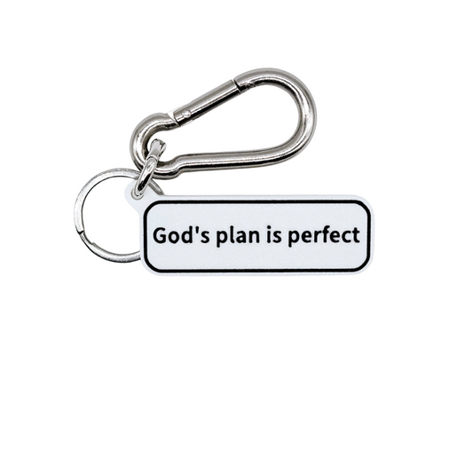 "God's plan is perfect"Keychain Pendant Bag Charms