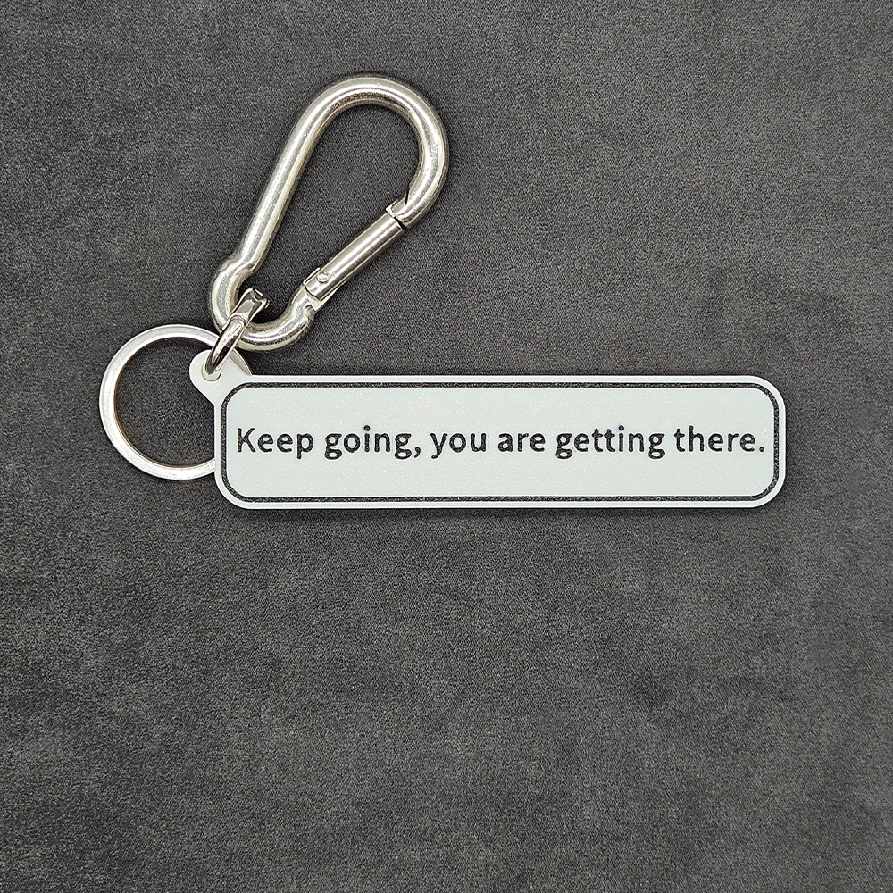 "Keep going, you are getting there." Keychain Pendant Bag Charms