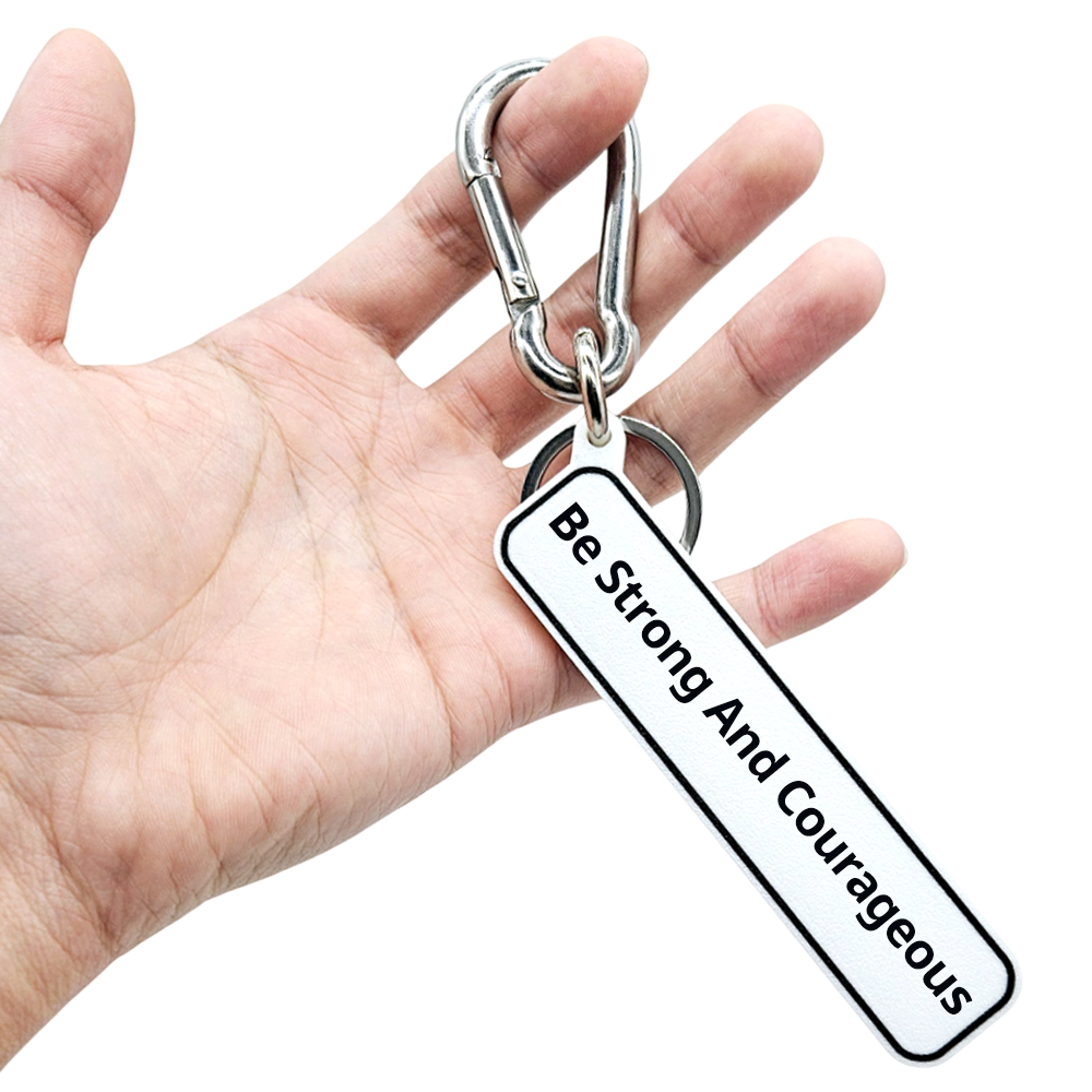 Be Strong And Courageous - Joshua 1:9 Scripture Bag Charm