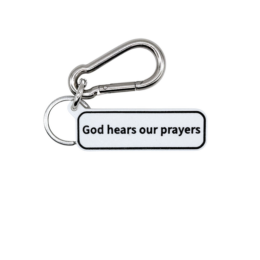 "God hears our prayers"Keychain Pendant Bag Charms