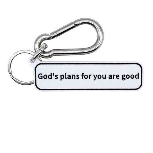 "God's plans for you are good" (Jeremiah 29:11) Keychain Pendant Bag Charms