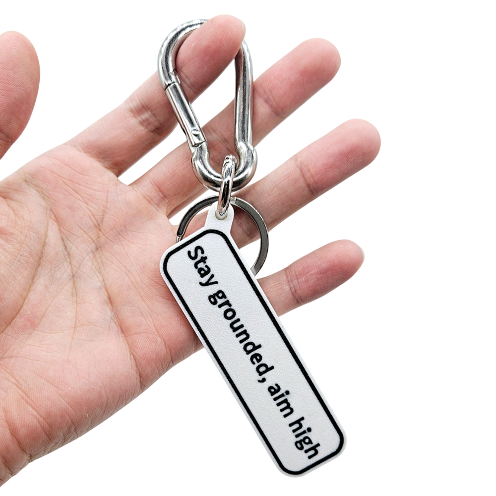 "Stay grounded, aim high" Keychain Pendant Bag Charms