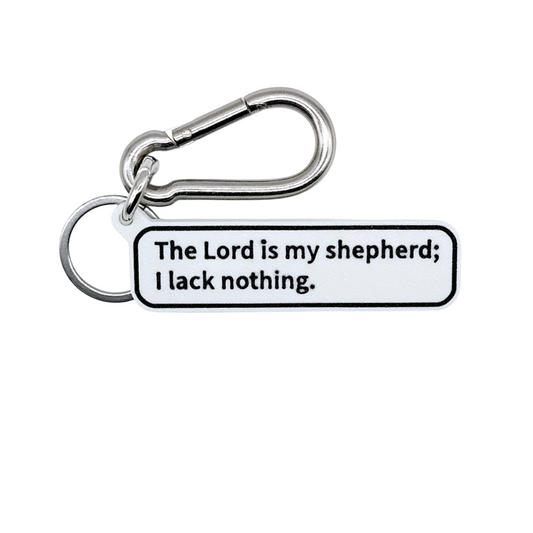 "The Lord is my shepherd; I lack nothing." (Psalm 23:1) Keychain Pendant Bag Charms