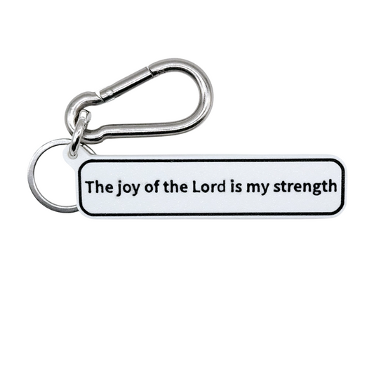 "The joy of the Lord is my strength" (Nehemiah 8:10) Keychain Pendant Bag Charms