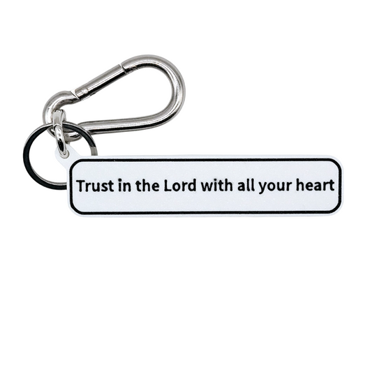 "Trust in the Lord with all your heart" (Proverbs 3:5) Keychain Pendant Bag Charms